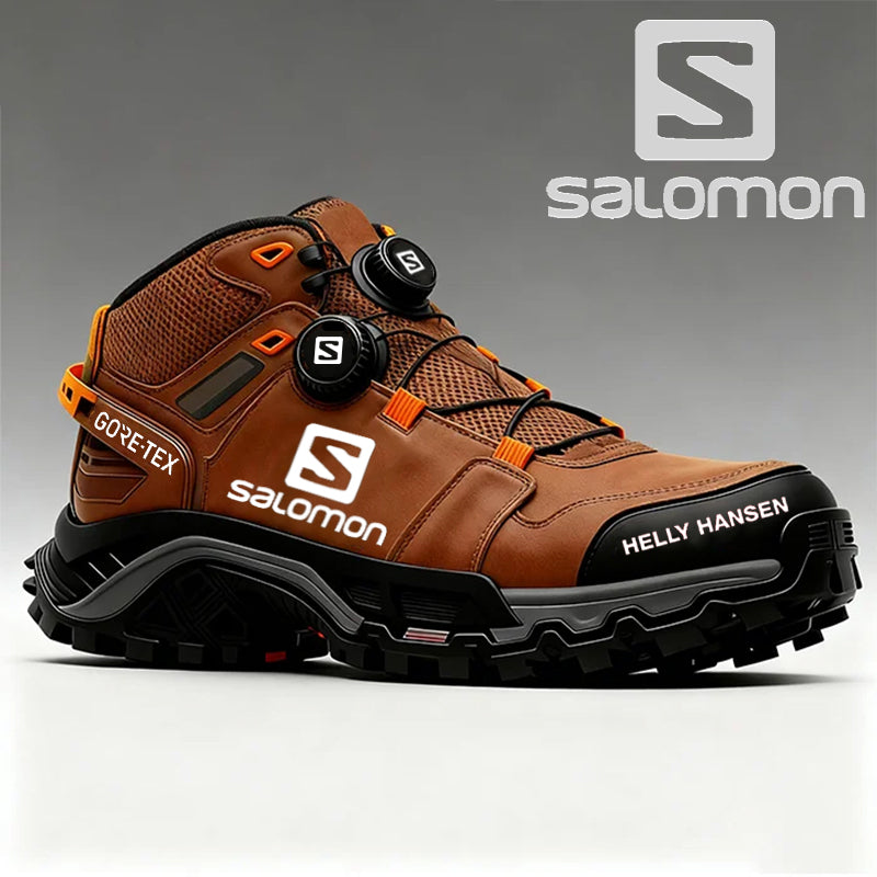 Vandeniui ir pramušimams atsparūs „Salomon“ darbo batai vyrams.