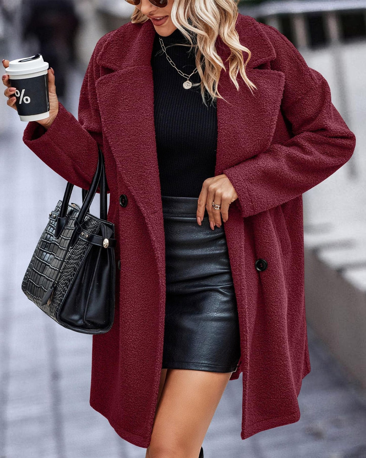 Hosszú mackó kabát