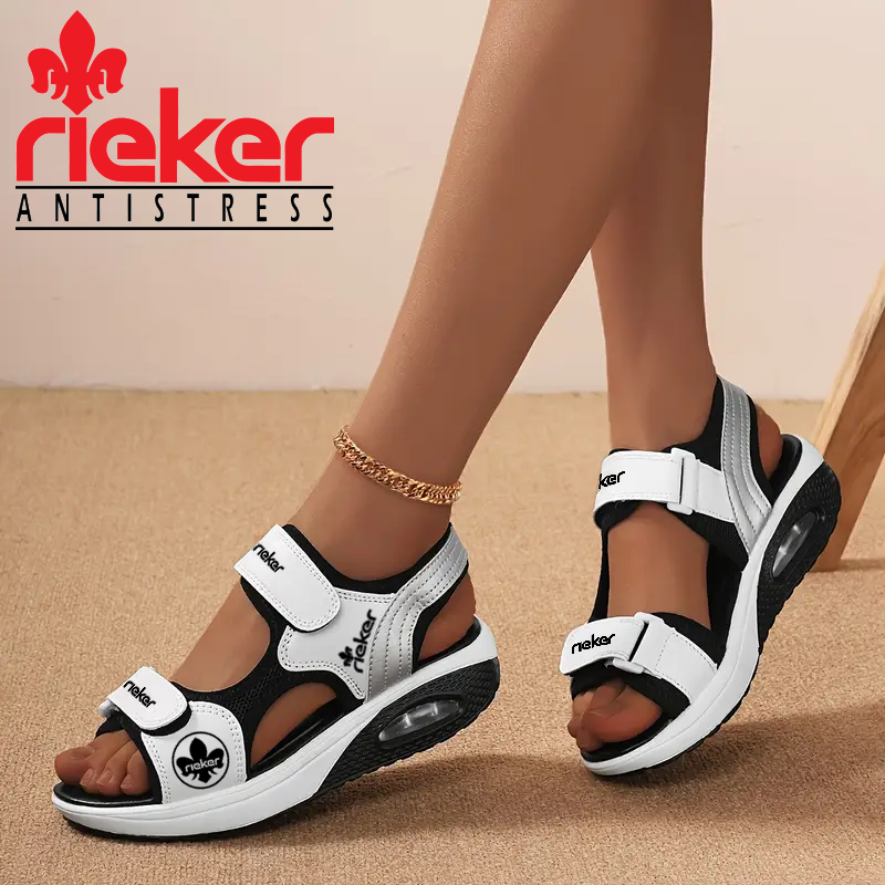 RIEKER@2025 új sportmasszázs szandál tépőzárral