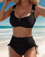Női nyári, modern, kétrészes bikini magas derekú szabással