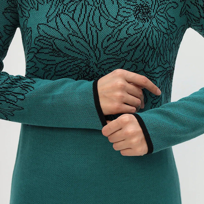 💃Új 2025-ös előrendelés✨Egyszerű hosszú ujjú, nyomtatott kerek nyakú ruha