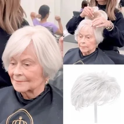 🔥Légáteresztő természetes paróka vékony hajú nőknek