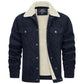 Men's Denim Corduroy Jacket with Wool Lining