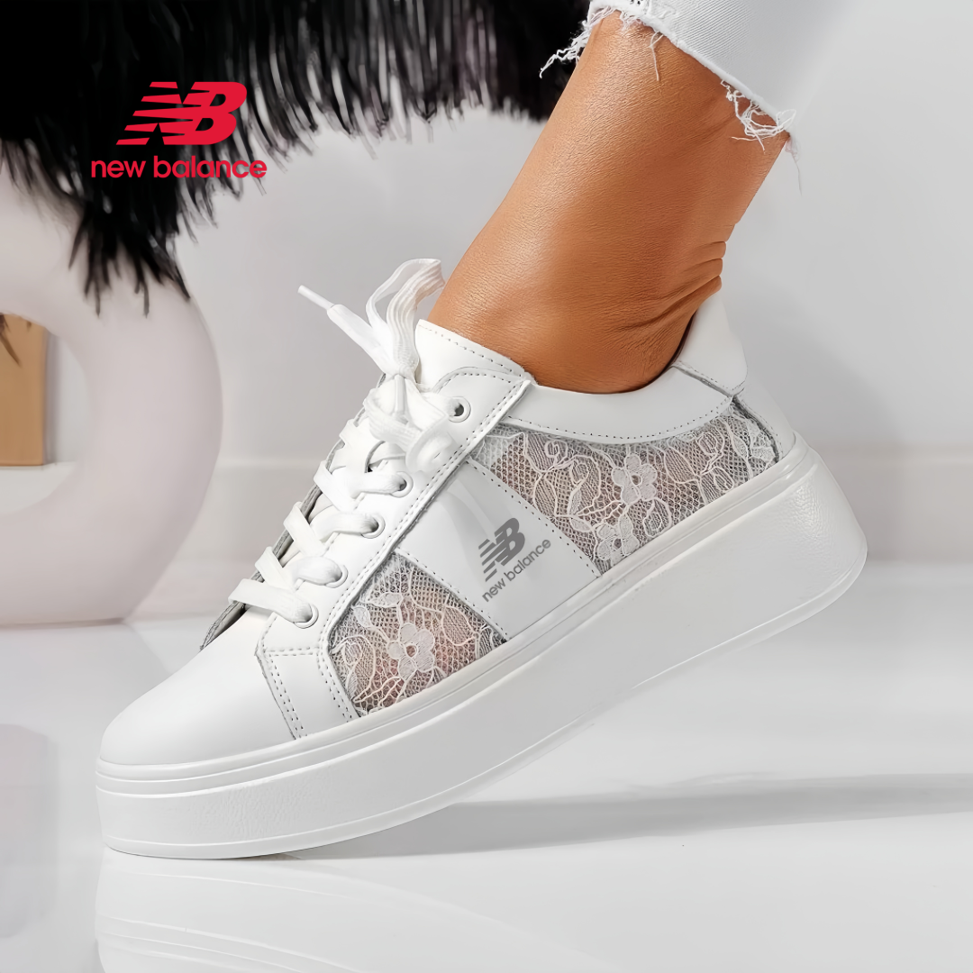 New Balance női lezser, lélegző, fűzős, természetes bőr tornacipő