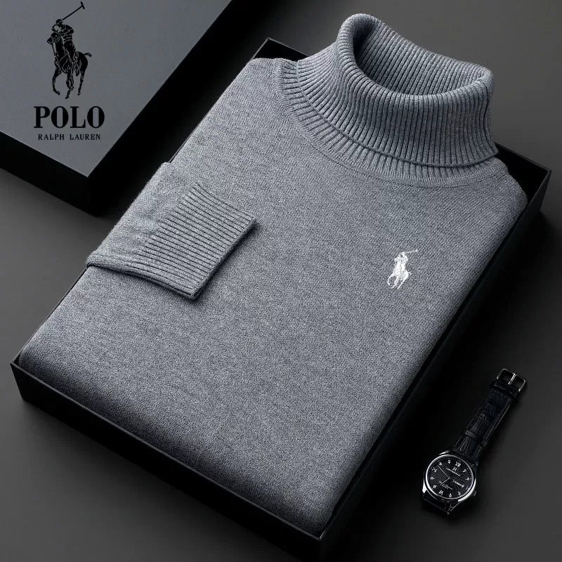 RALPH LAUREN FÉRFI FÉRFI FÉRFI VASTAG, MAGAS NYAKÚ KÖTÖTT