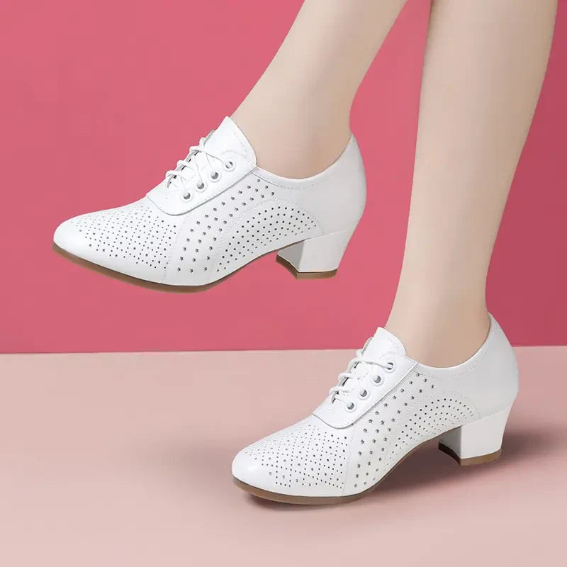 [34~41]2024 ősz új női cipők bőr tánccipők