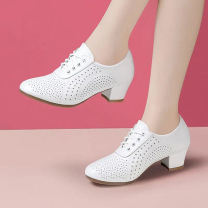 [34~41]2024 ősz új női cipők bőr tánccipők