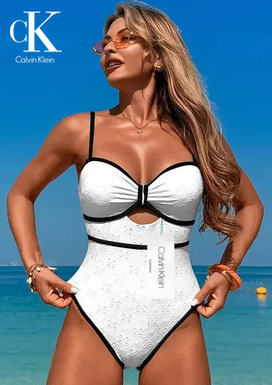 2025 Új Női Egyrészes, Színben Egyező Kivágott Fürdőruha