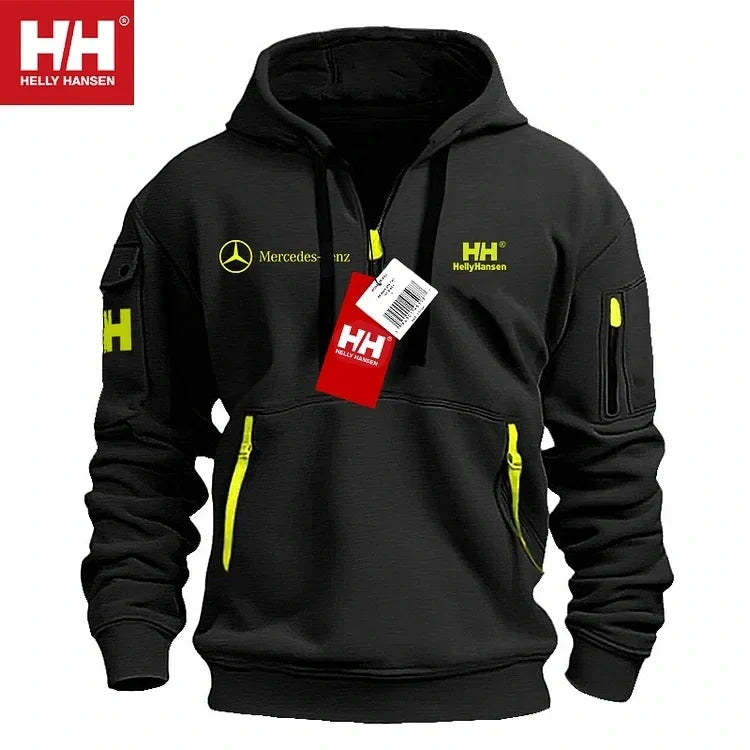 💕Helly Hansen | Mercedes-Benz új őszi-téli bő cipzáras pulóver, akciós, limitált darabszámban