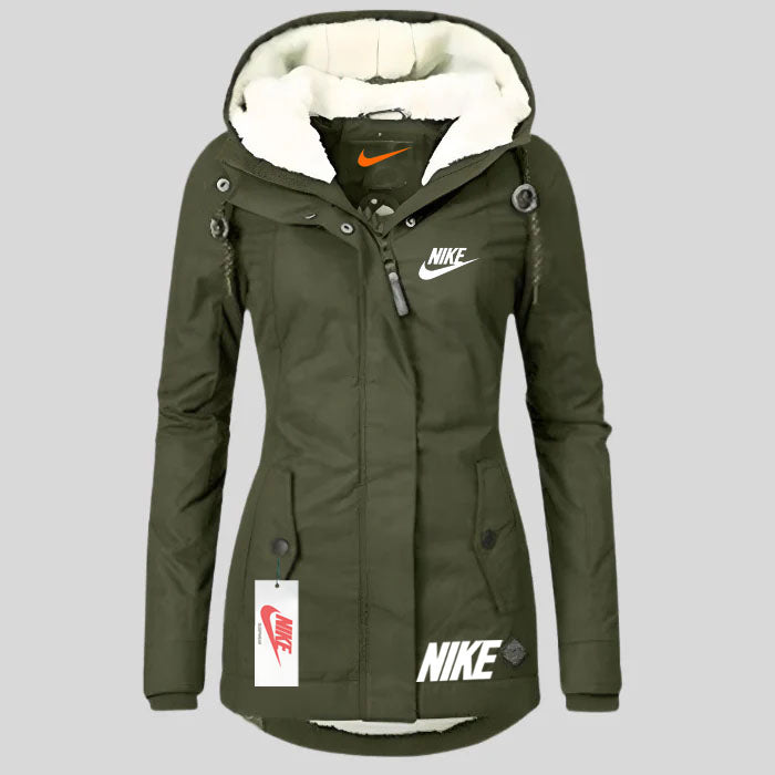 Women's waterproof hooded jacket for autumn and winter