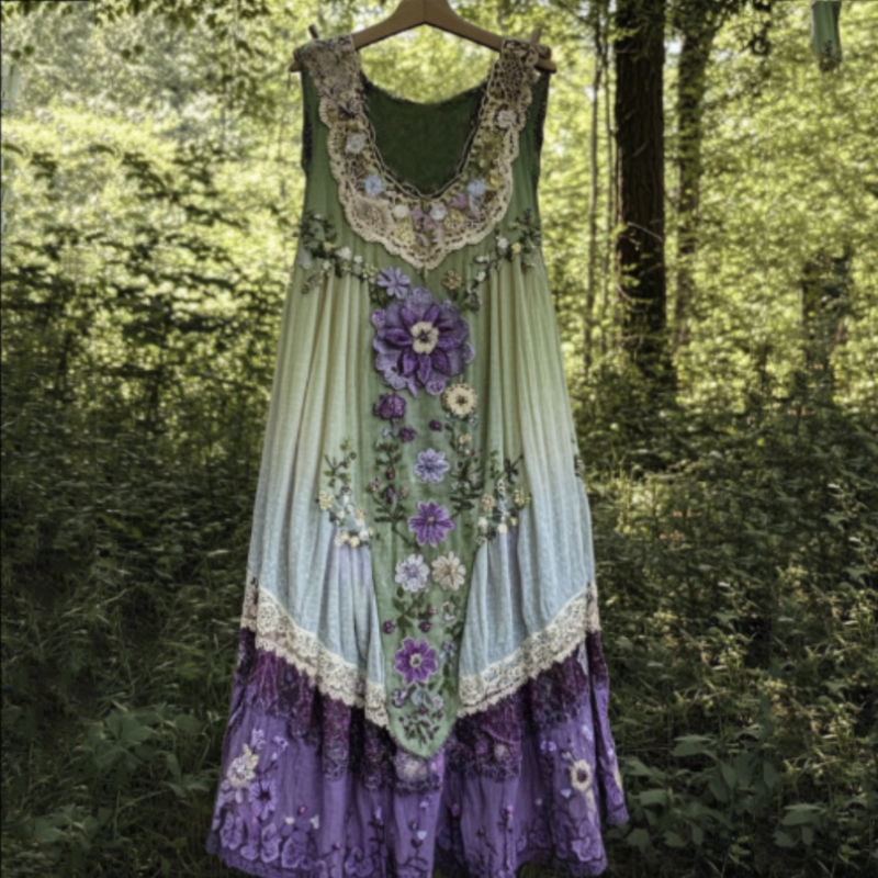 🌷【S-4XL】Vintage virágmintás ujjatlan ruha nőknek