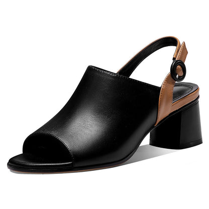 Női színes blokkos csatos pántos szandál