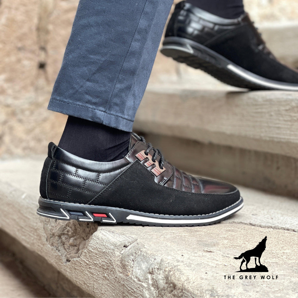 Gray Wolf™ bőr ortopéd csíkos derby