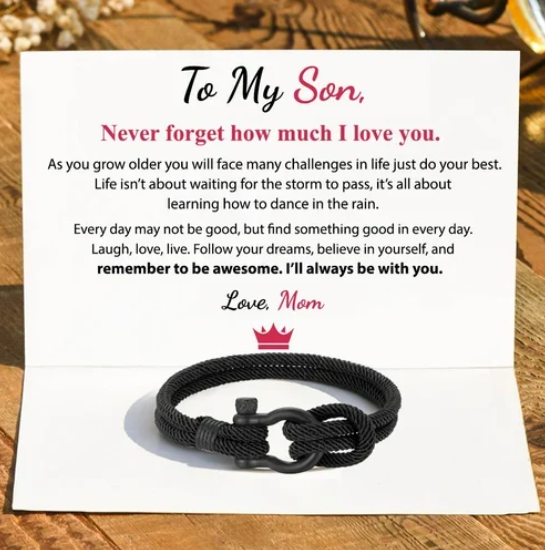 🎁To My Son Love You Forever karkötő