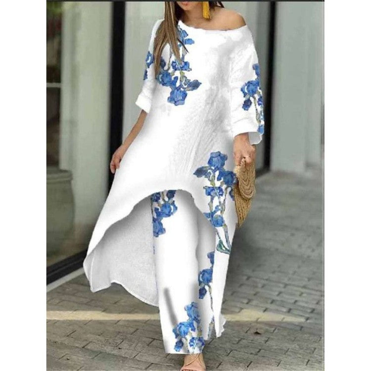 molett divatmintás bő alkalmi öltöny