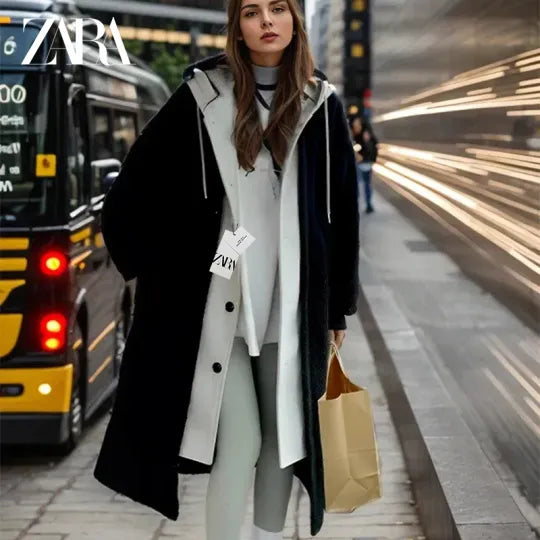 Hidegálló sherpakabát kapucnival