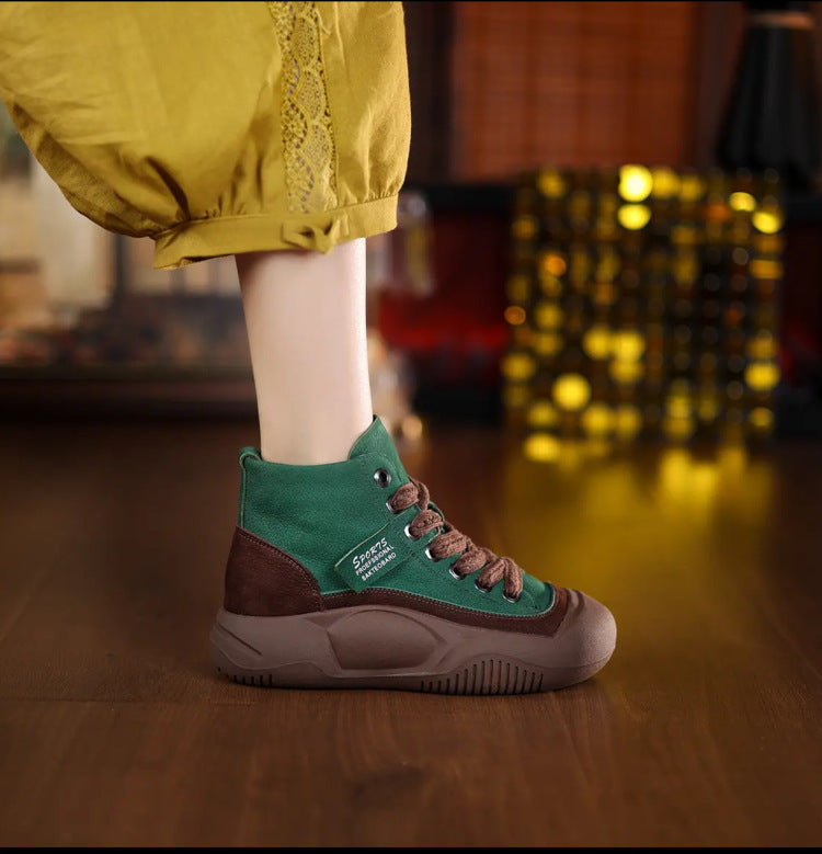 Női új magas felső, vastag talpú Martin csizma