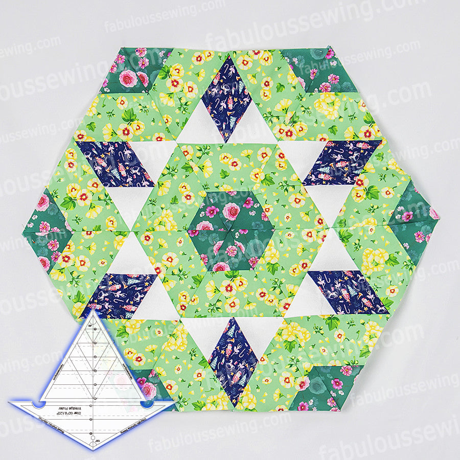 Mesés varrócsillag 60° és 120° ékvonalzó