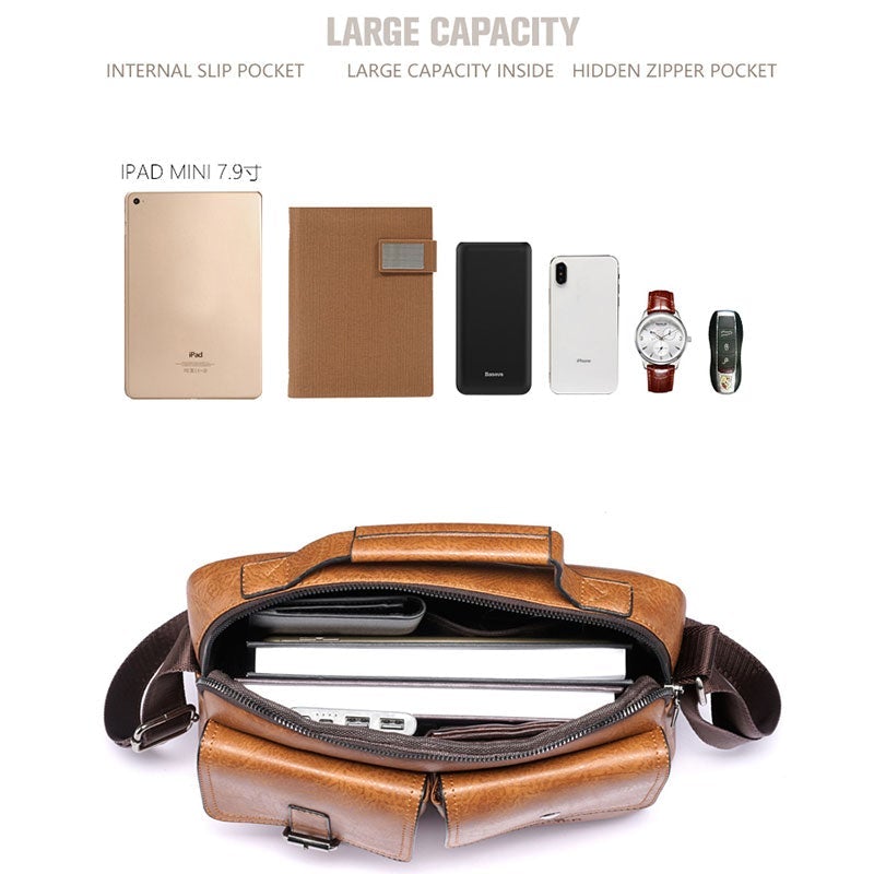 Kiváló minőségű férfi retro futártáska