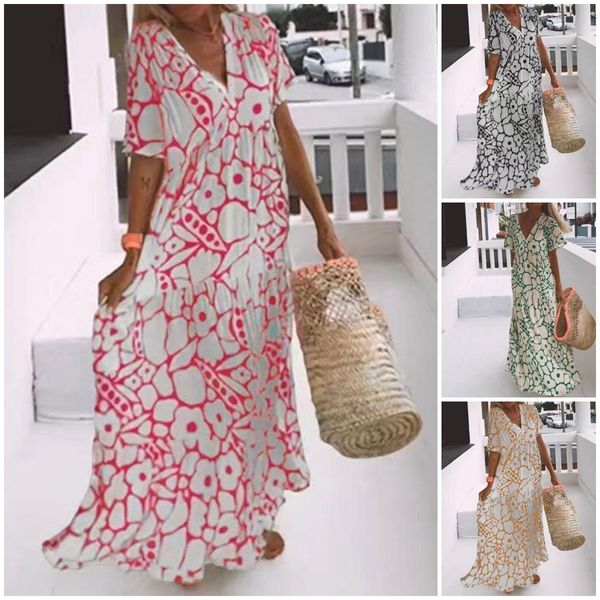 🌸2024 új virágos nyári női ruhák mindennapi viseletre👗