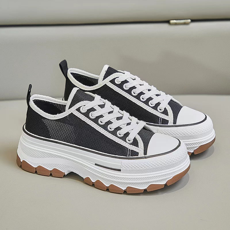 2023-AS NŐI LÉLEGZŐ VÁSZONCIPŐ VASTAG TALPVAL