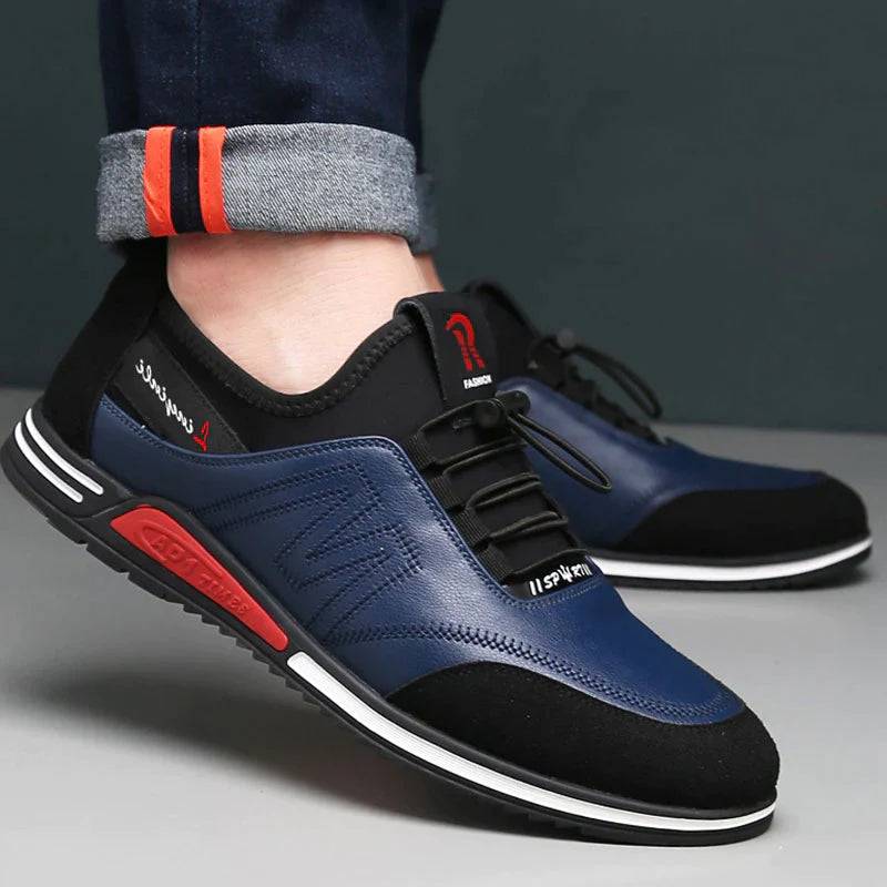 LÉLEGZŐ, CSÚSZÁSMENTES FÉRFI VEZETŐCIPŐ