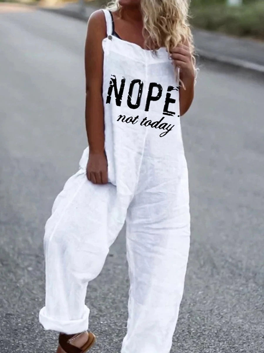 Kényelmes, nyomtatott pamut kezeslábas