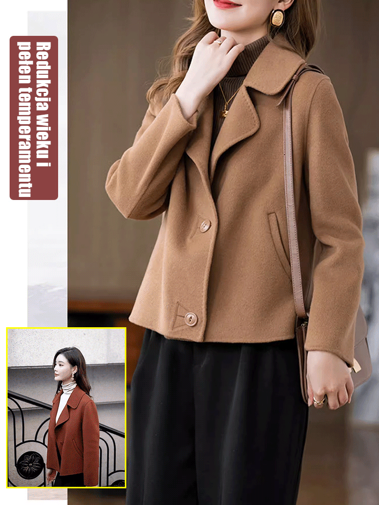 ELEGÁNS RÖVID GYAPJÚ KABÁT