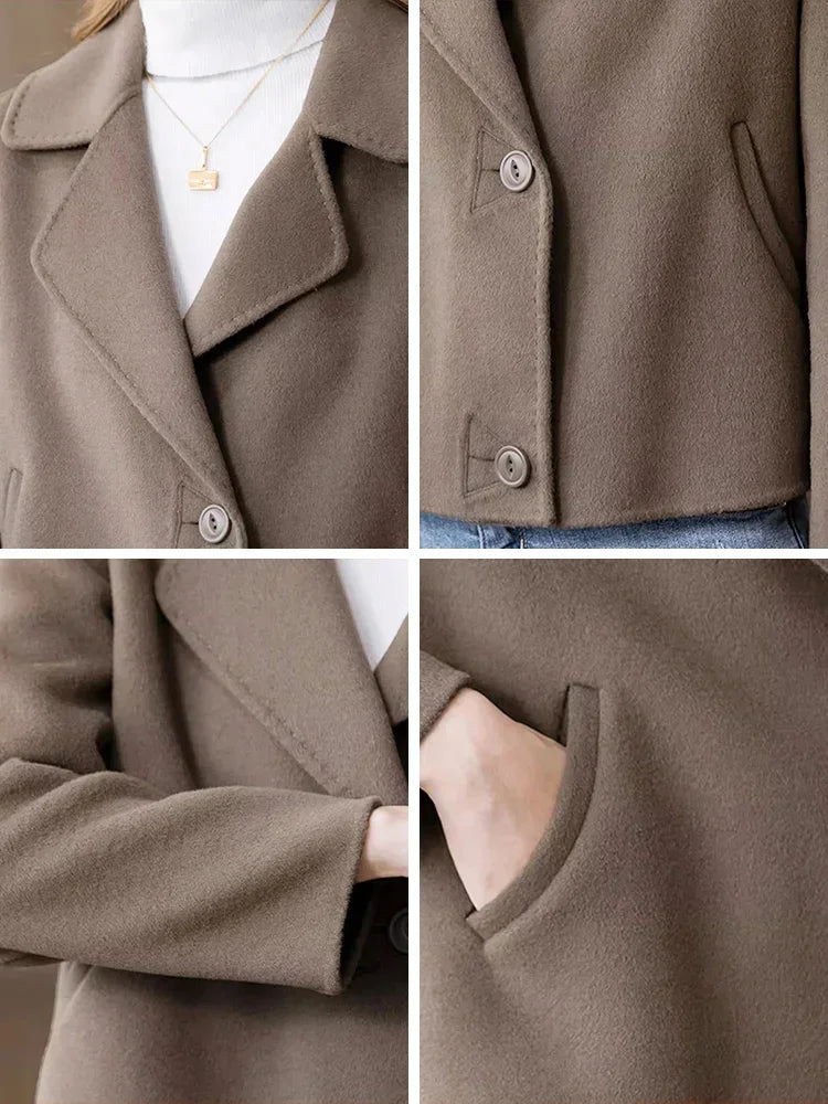 ELEGÁNS RÖVID GYAPJÚ KABÁT