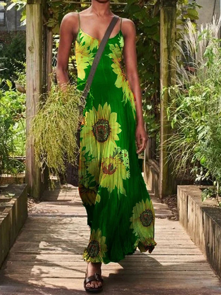 Lezser egyszínű női sling ruha