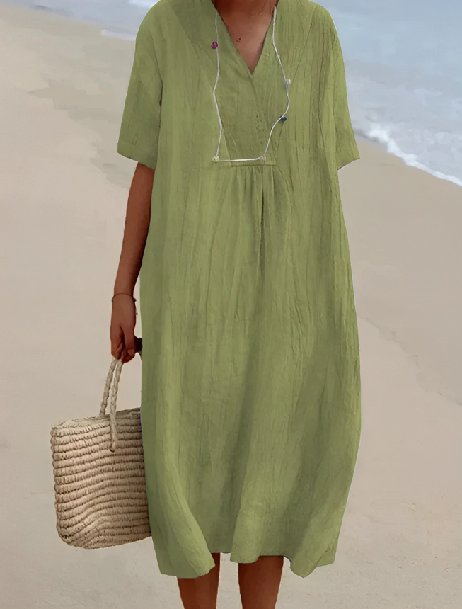 Vászon és pamut ruha