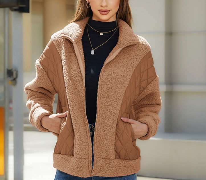 2023 őszi-téli női új divatos női plüss kabátok