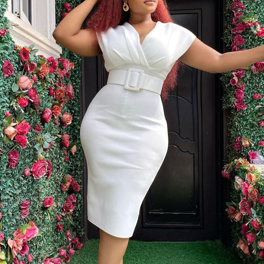 Új V-nyakú nyári ruha