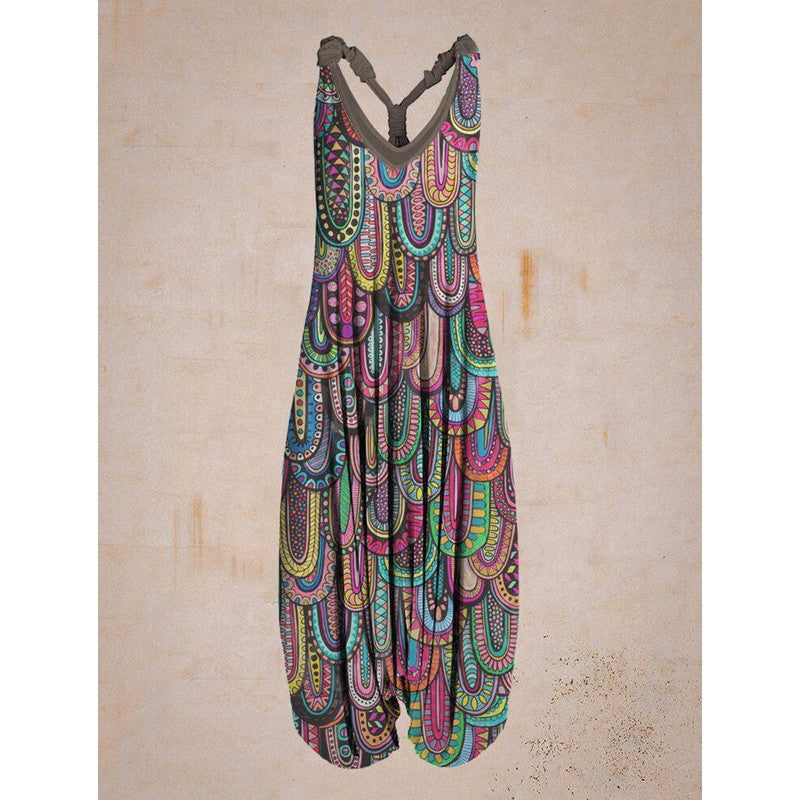 Laza illeszkedő plusz méretű széles szárú pántos overall