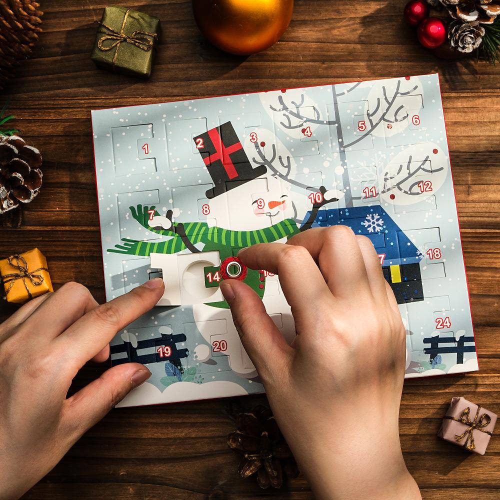 Karácsonyi báj meglepetés vakdoboz varázskarkötő 24 naptári visszaszámláló díszdoboz ékszer adventi naptár díszdoboz