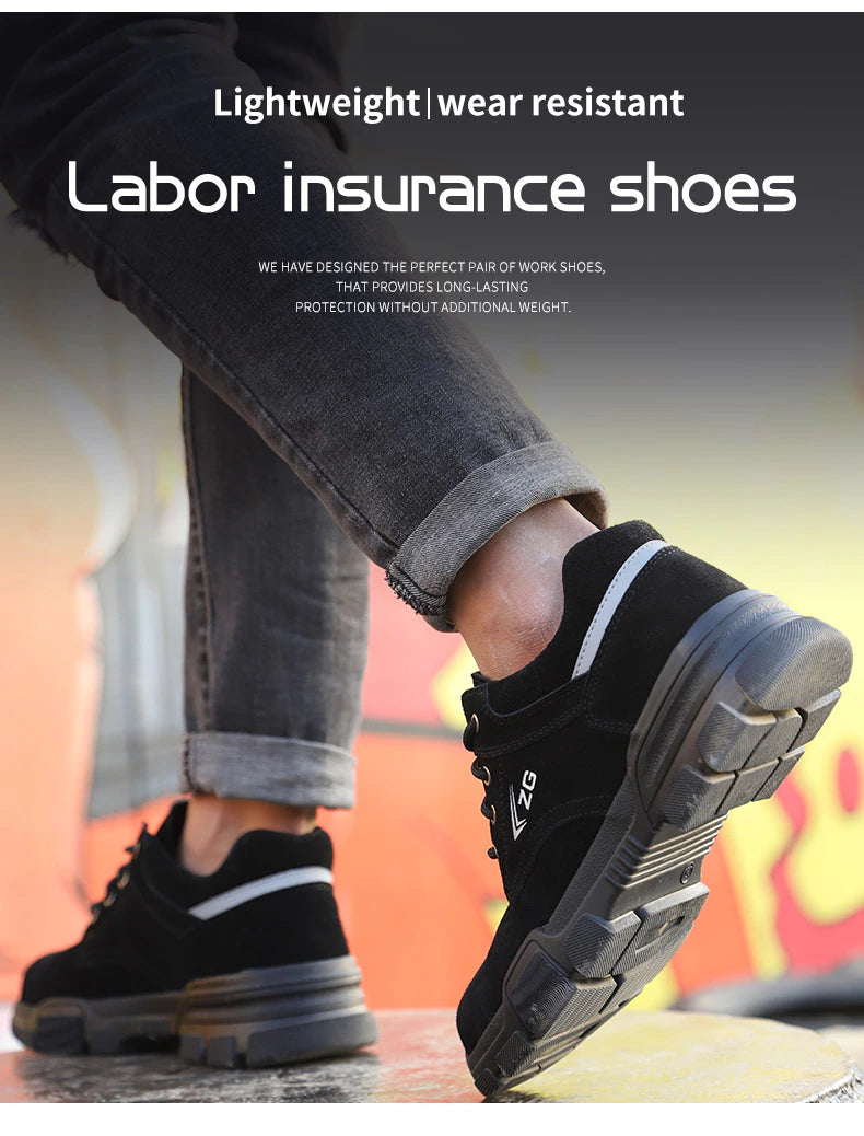 🔥 50% KEDVEZMÉNY KIÁRUSÍTÁS 🔥 - Ortopédiai valódi bőr férfi biztonsági cipő 2023 - Korlátozott készlet!
