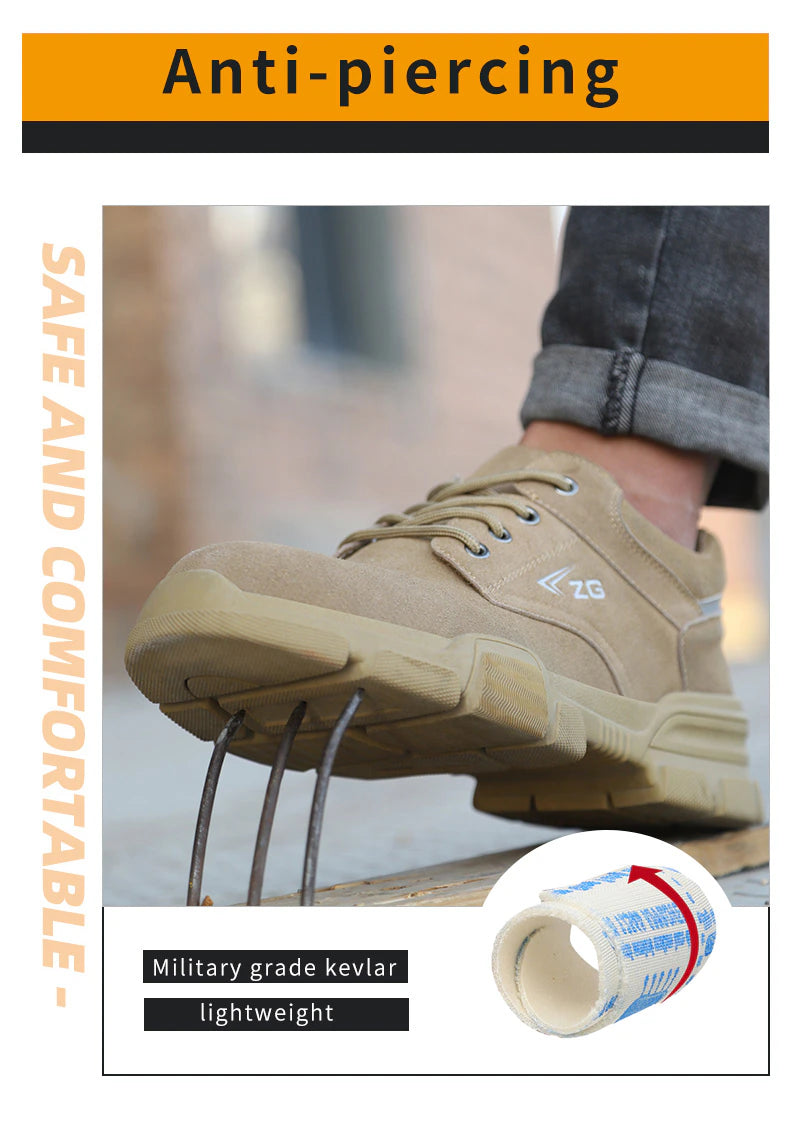 🔥 50% KEDVEZMÉNY KIÁRUSÍTÁS 🔥 - Ortopédiai valódi bőr férfi biztonsági cipő 2023 - Korlátozott készlet!