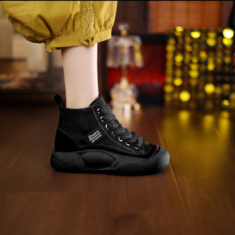 Női új magas felső, vastag talpú Martin csizma