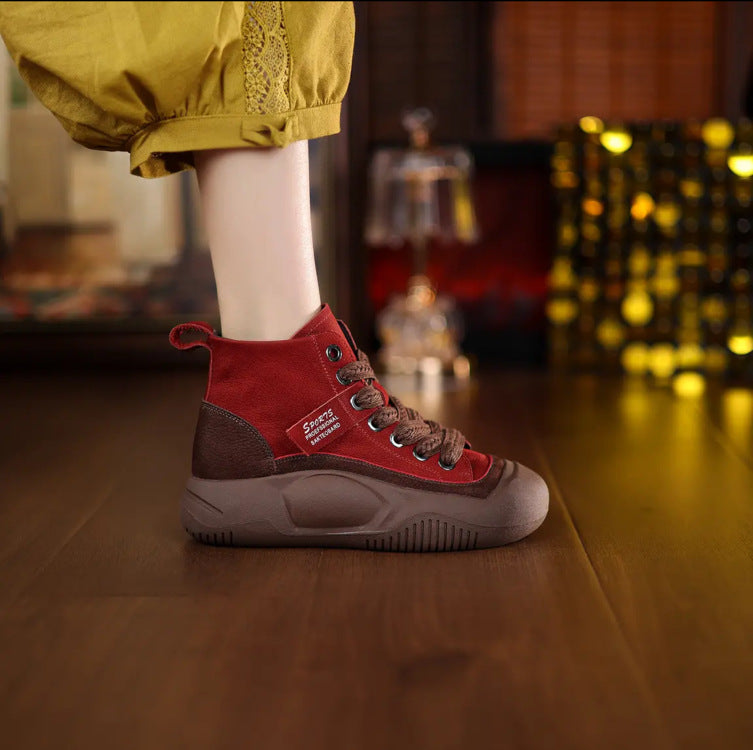 Női új magas felső, vastag talpú Martin csizma