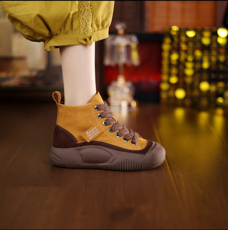 Női új magas felső, vastag talpú Martin csizma