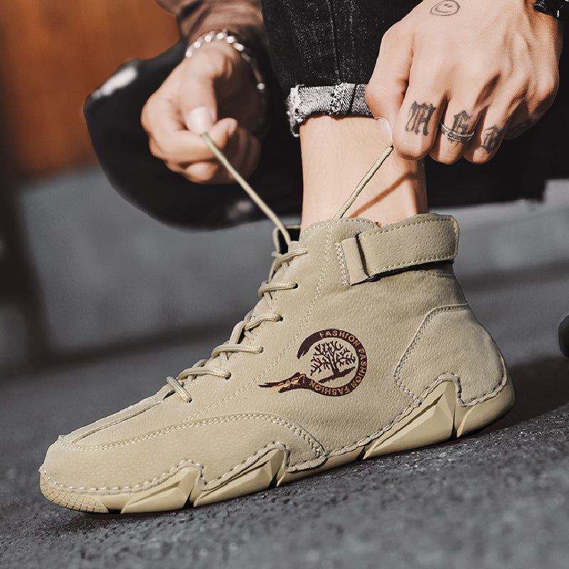 Férfi vízálló bőr mezítlábas cipő